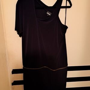 Just Cavalli Asymmetrical Black Dress